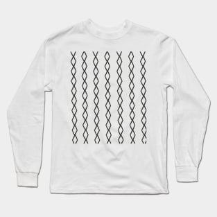 Mudcloth Pattern Minimalist  Abstract  Geometric Shapes Boho  Pattern Long Sleeve T-Shirt